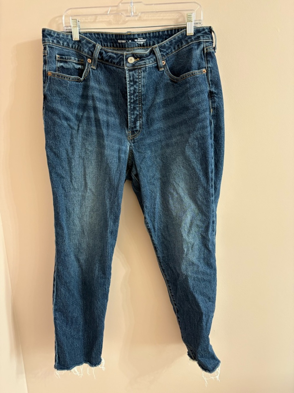 Old Navy OG Straight High-Rise Jeans - Dark Blue